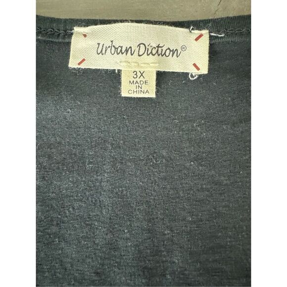 Urban‎ Diction Black Sparkle V-neck Sleeveless Top Size 3X - Picture 3 of 5